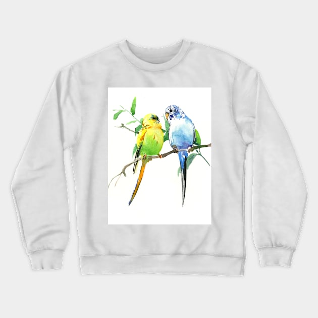 Love Budgies Crewneck Sweatshirt by surenart